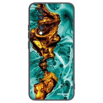 Picasee husă neagră din silicon pentru Honor 70 - Goldsky