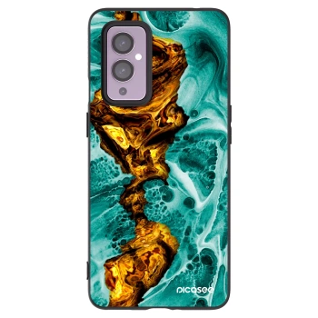 Picasee husă neagră din silicon pentru OnePlus 9 - Goldsky