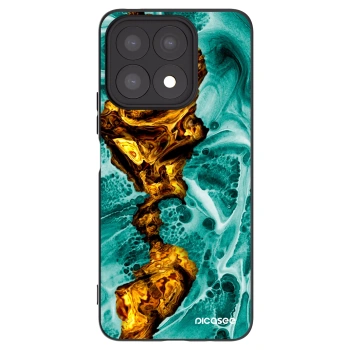 Picasee husă neagră din silicon pentru Honor X8a - Goldsky