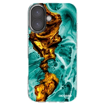 Picasee husă transparentă din silicon pentru Apple iPhone 16 - Goldsky