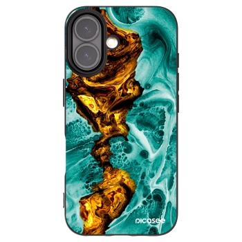 Picasee husă neagră din silicon pentru Apple iPhone 16 - Goldsky