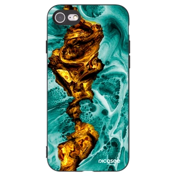 Picasee husă neagră din silicon pentru Apple iPhone 8 - Goldsky