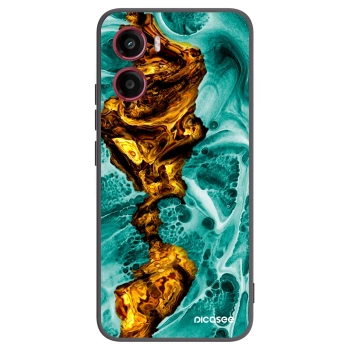 Picasee husă neagră din silicon pentru Motorola Moto G05 - Goldsky