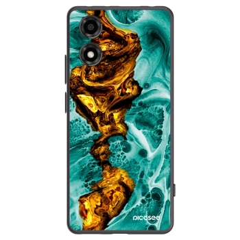 Picasee husă neagră din silicon pentru Motorola Moto E14 - Goldsky