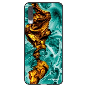 Picasee husă neagră din silicon pentru Samsung Galaxy A70 A705F - Goldsky
