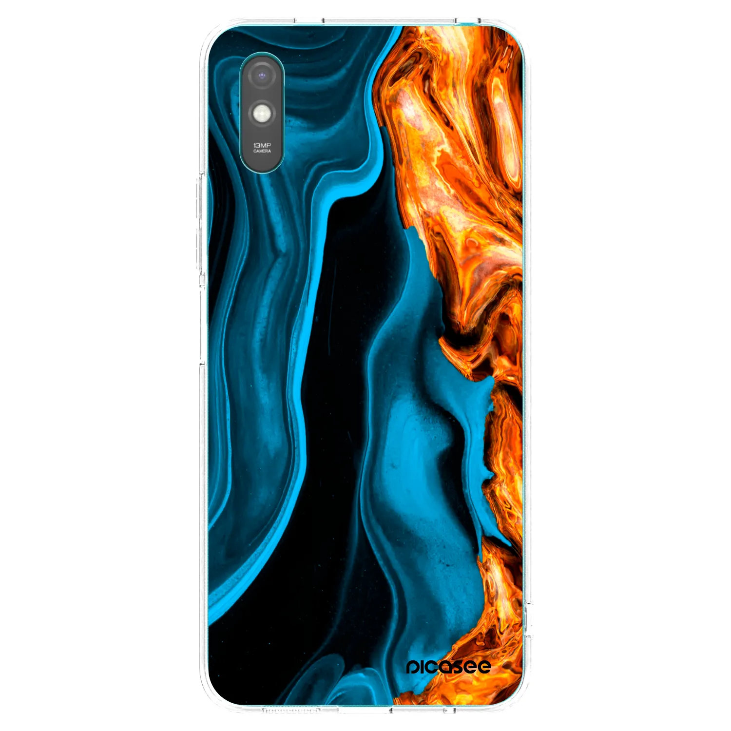 Picasee husă transparentă din silicon pentru Xiaomi Redmi 9A - Gold blue