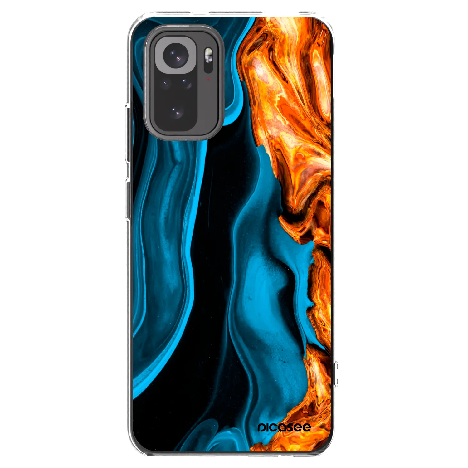 Picasee husă transparentă din silicon pentru Xiaomi Redmi Note 10 - Gold blue