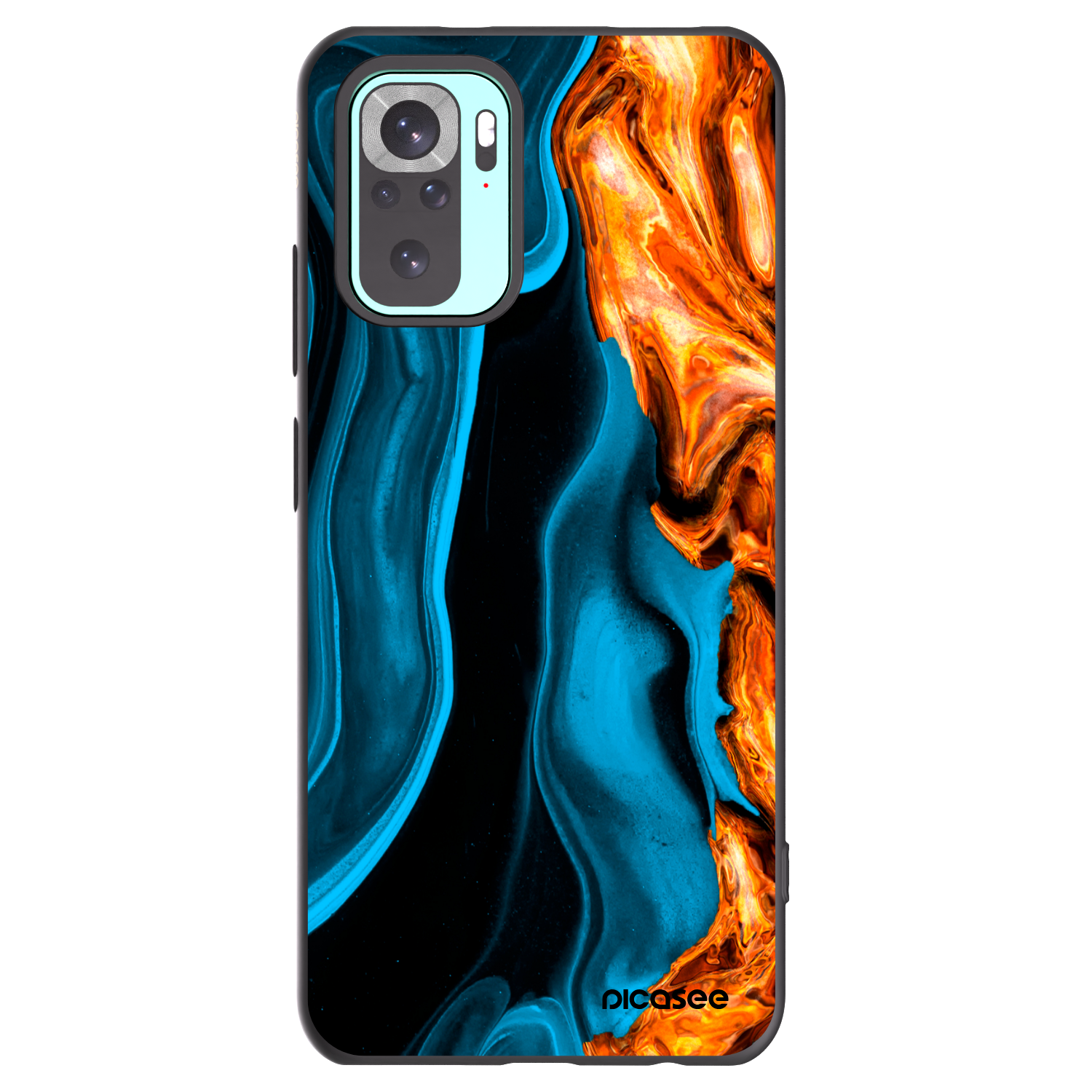 Picasee husă neagră din silicon pentru Xiaomi Redmi Note 10 Pro - Gold blue