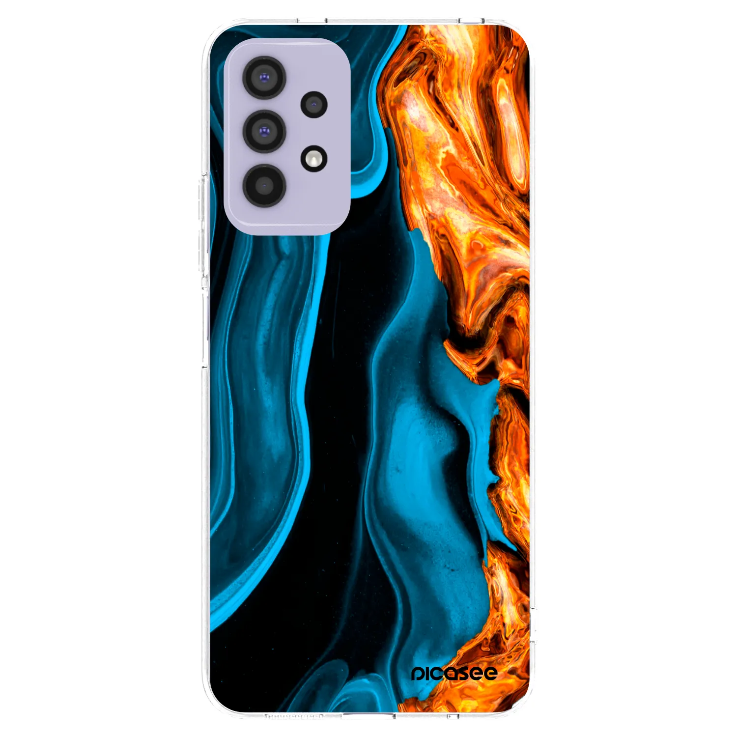 Picasee husă transparentă din silicon pentru Samsung Galaxy A32 4G SM-A325F - Gold blue