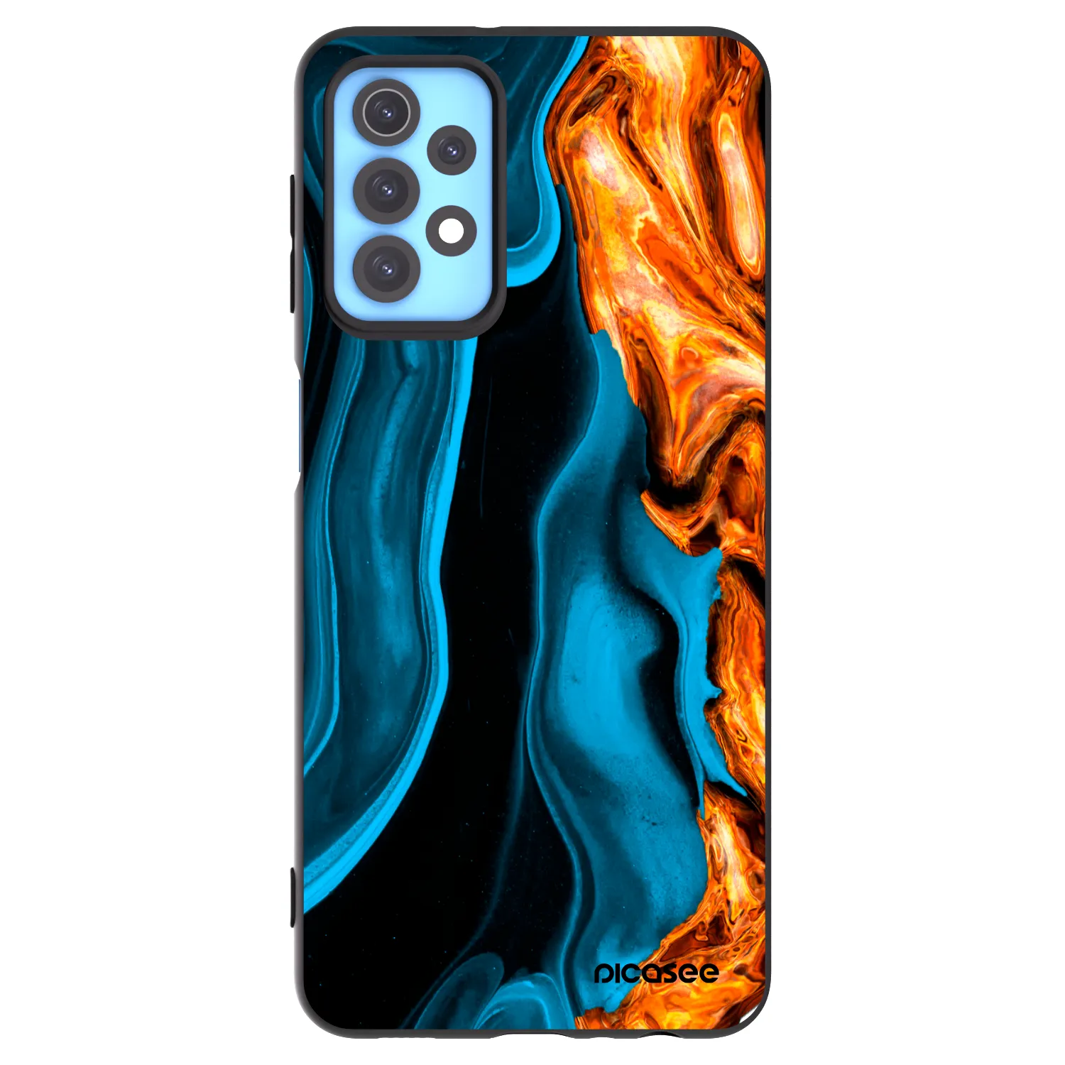 Picasee husă neagră din silicon pentru Samsung Galaxy A32 4G SM-A325F - Gold blue
