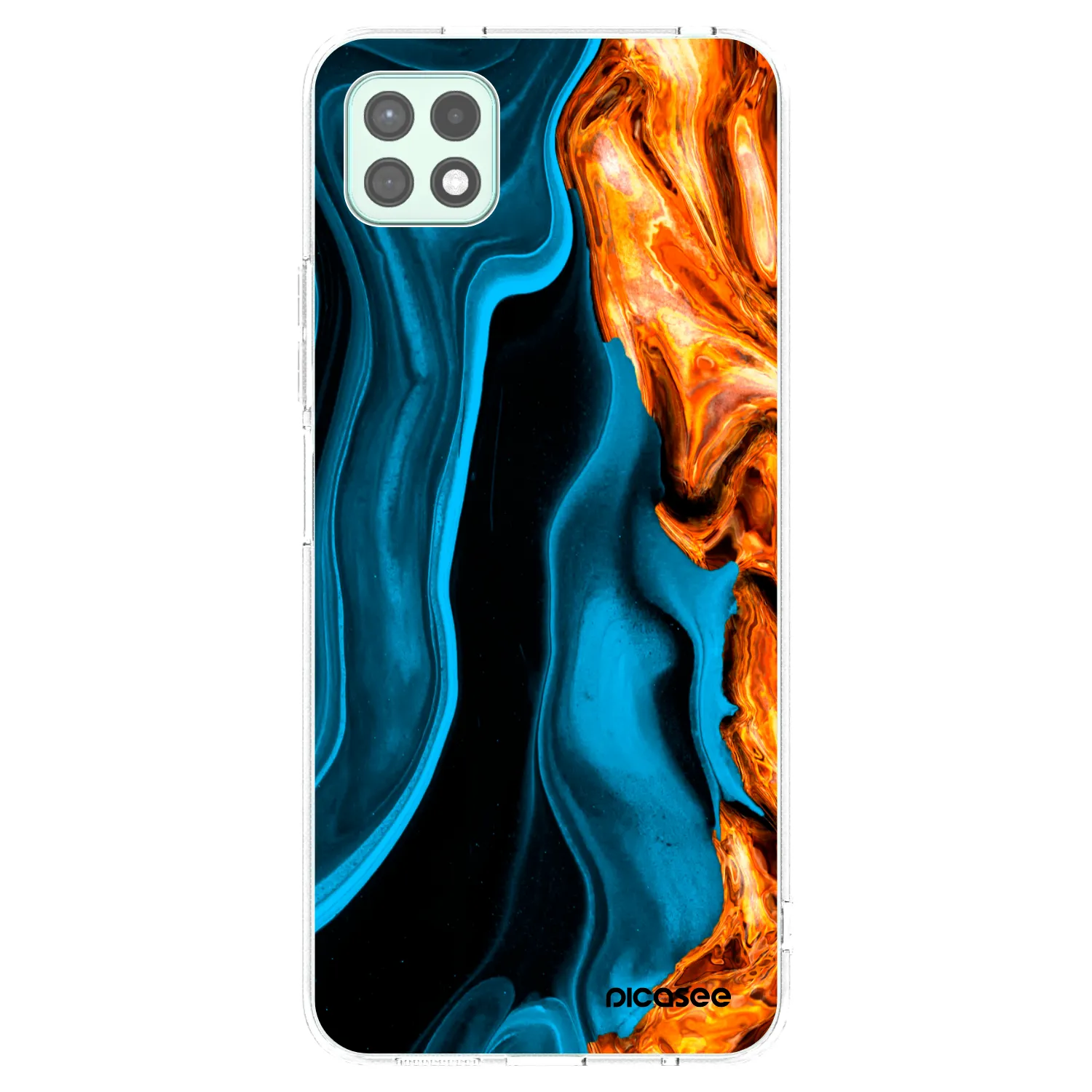 Picasee husă transparentă din silicon pentru Samsung Galaxy A22 A226B 5G - Gold blue