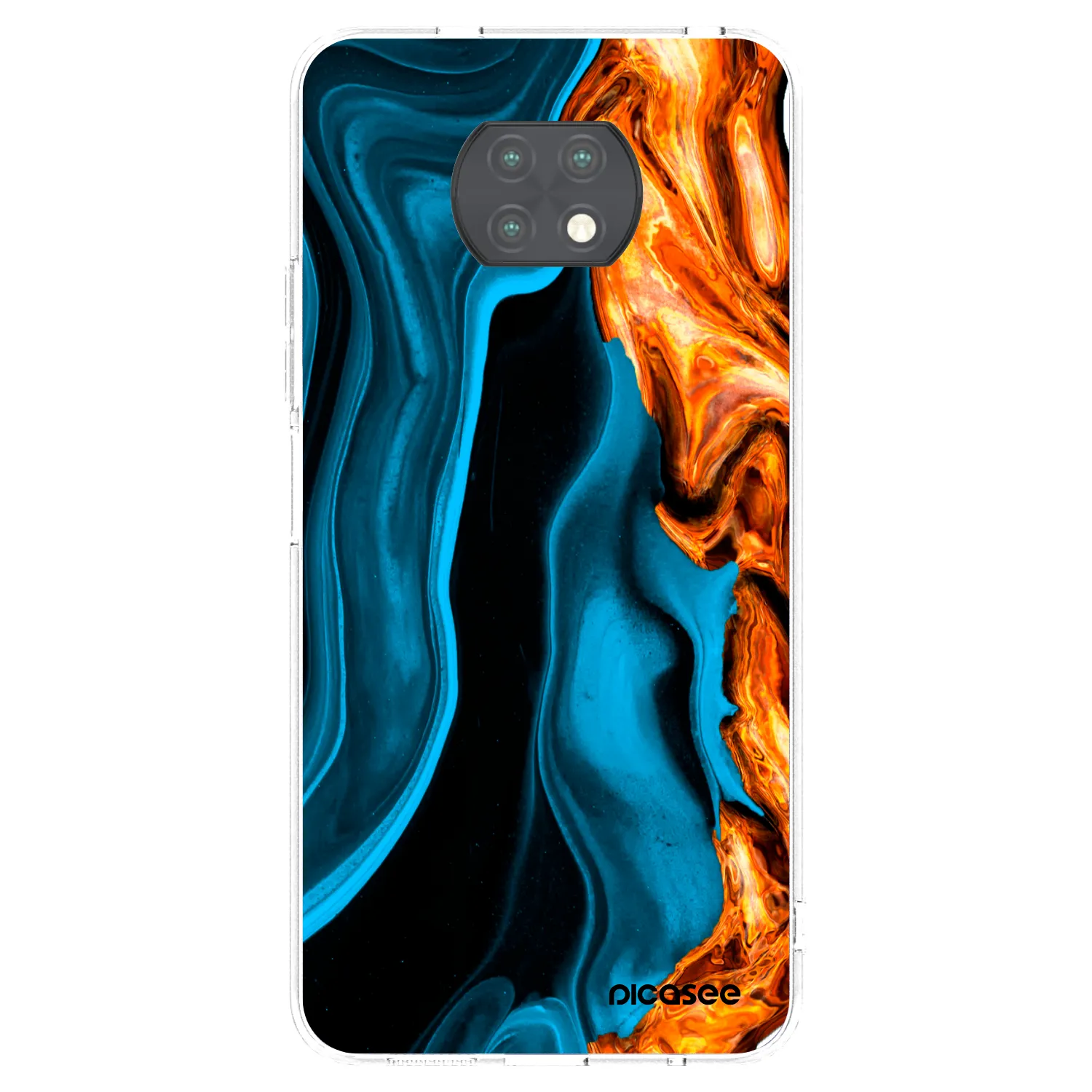 Picasee husă transparentă din silicon pentru Xiaomi Redmi Note 9T - Gold blue