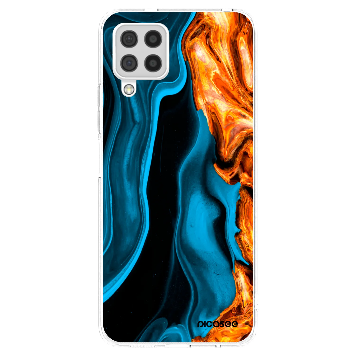 Picasee husă transparentă din silicon pentru Samsung Galaxy A22 A225F 4G - Gold blue