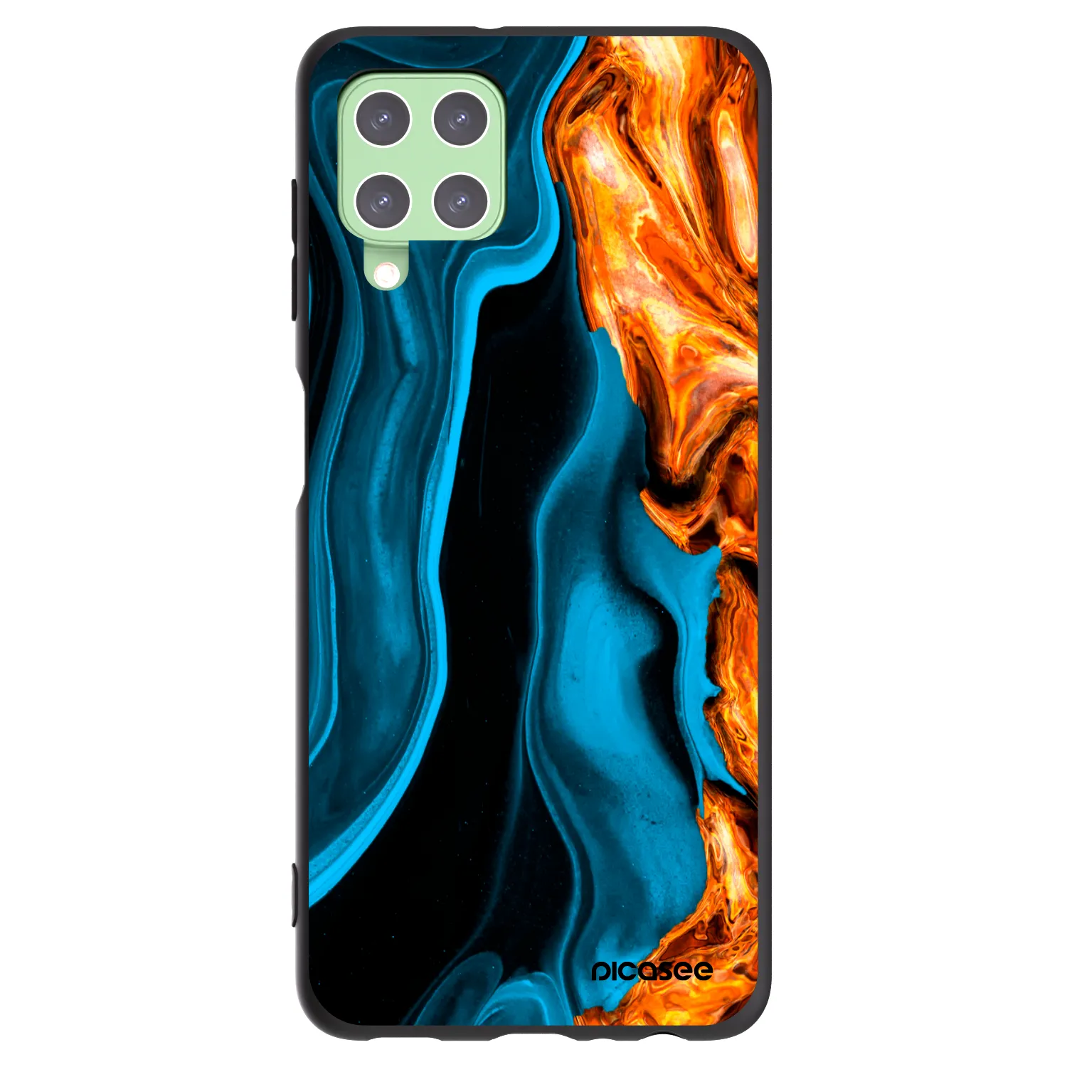 Picasee husă neagră din silicon pentru Samsung Galaxy A22 A225F 4G - Gold blue
