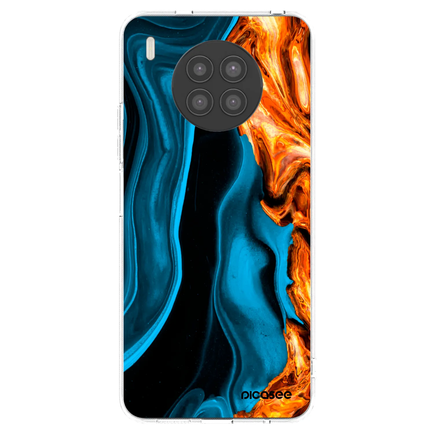 Picasee husă transparentă din silicon pentru Huawei Nova 8i - Gold blue