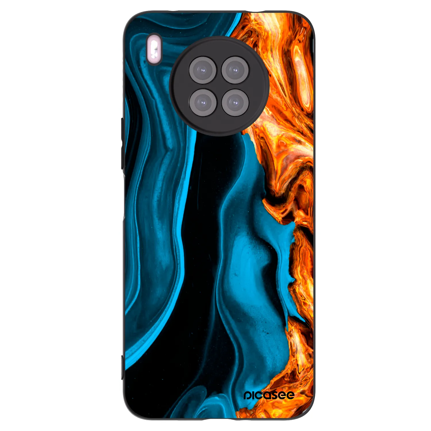 Picasee husă neagră din silicon pentru Huawei Nova 8i - Gold blue