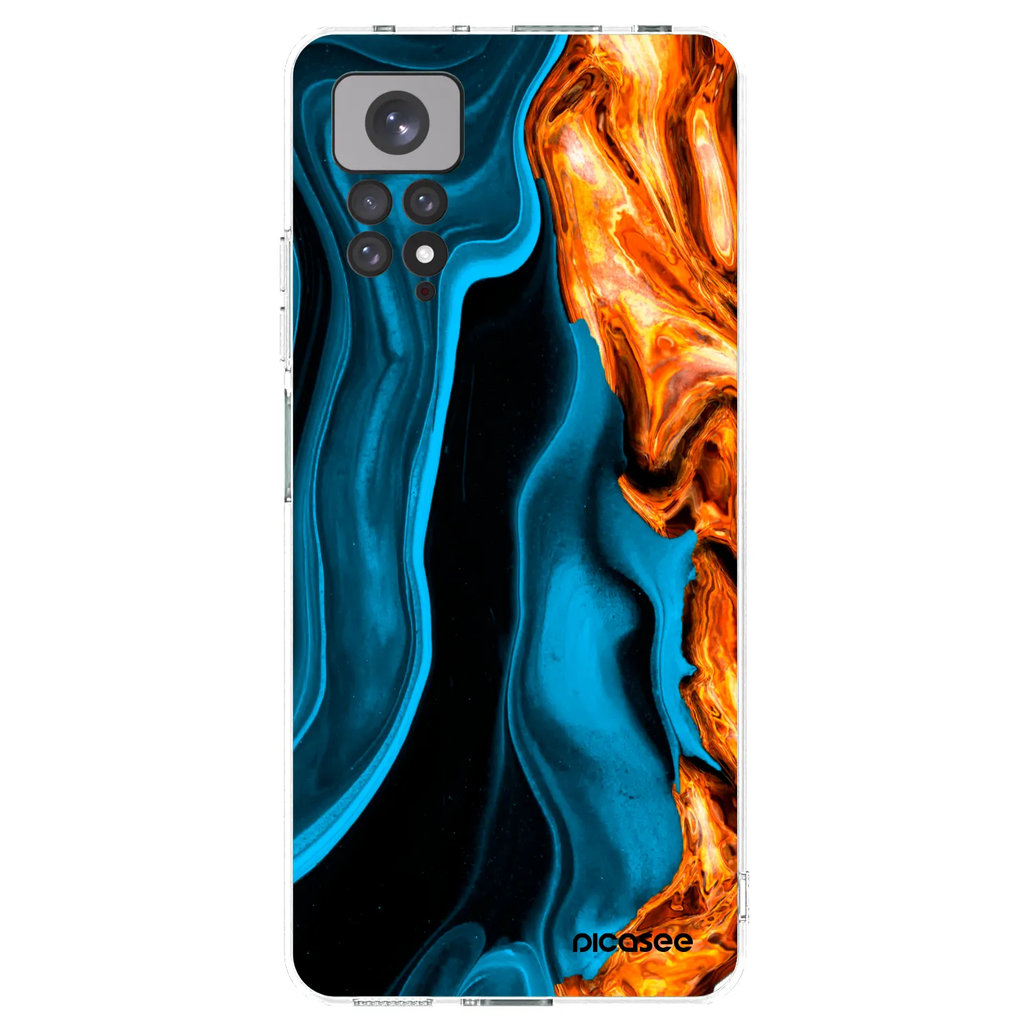 Picasee husă transparentă din silicon pentru Xiaomi Redmi Note 11 - Gold blue