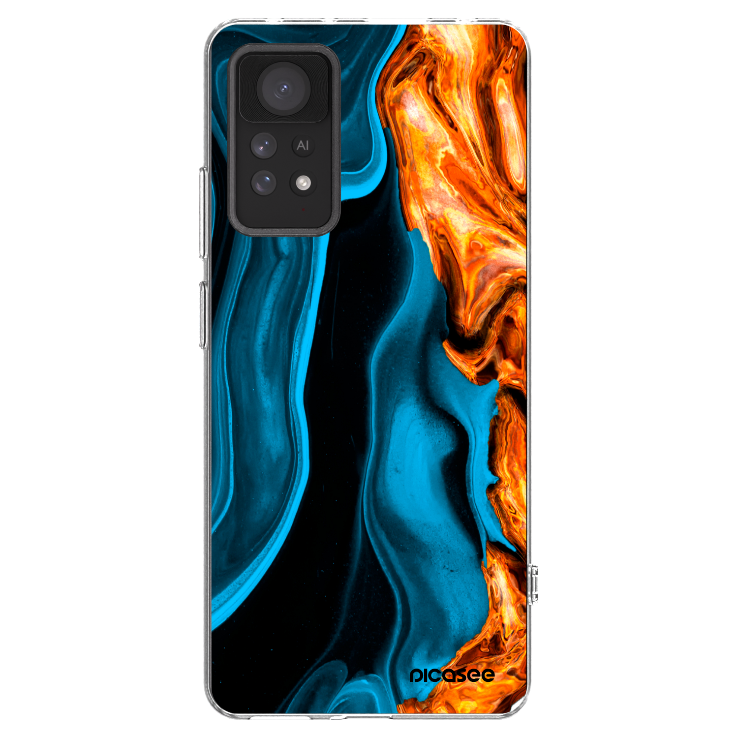 Picasee husă transparentă din silicon pentru Xiaomi Redmi Note 11 Pro 5G - Gold blue