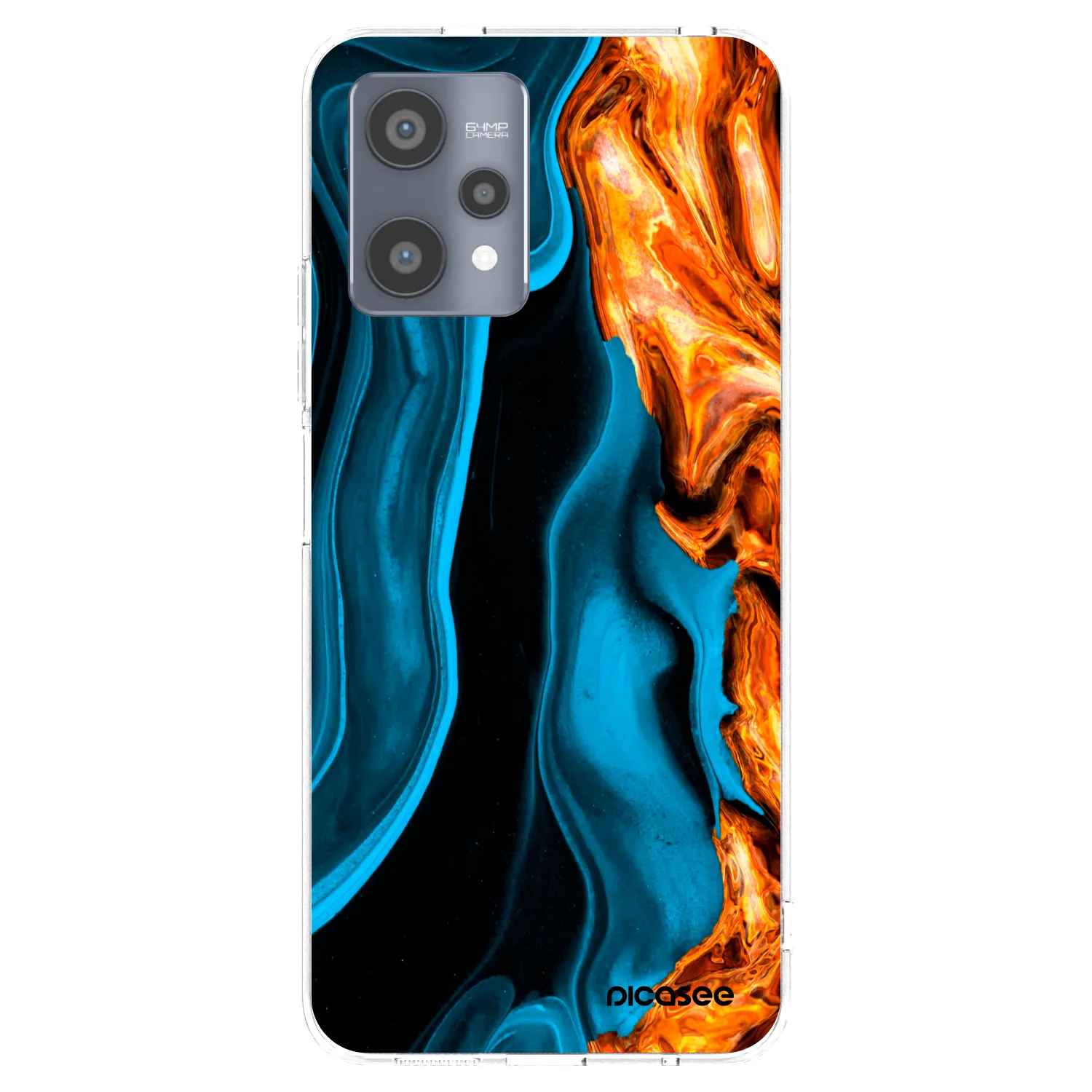 Picasee husă transparentă din silicon pentru Realme 9 Pro 5G - Gold blue