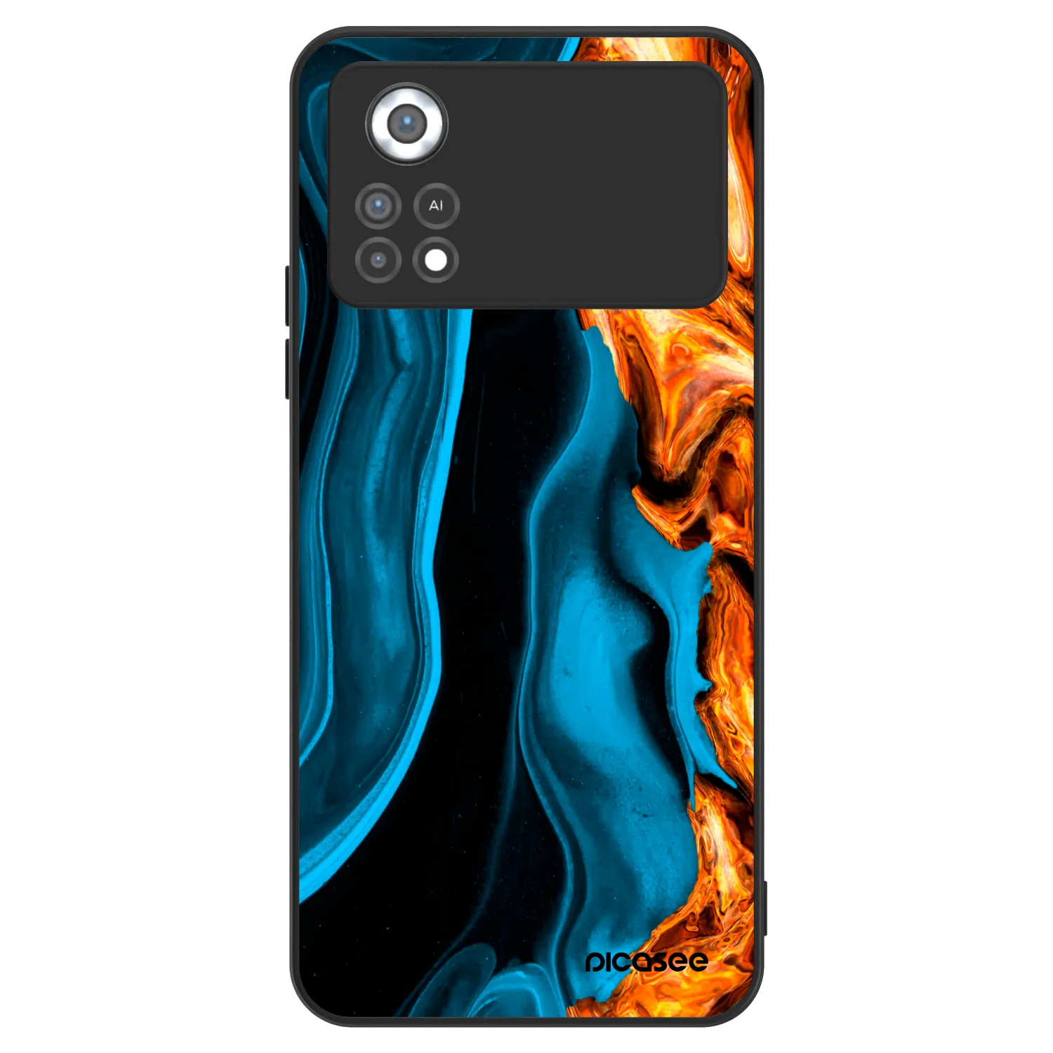 Picasee ULTIMATE CASE pentru Xiaomi Poco X4 Pro 5G - Gold blue