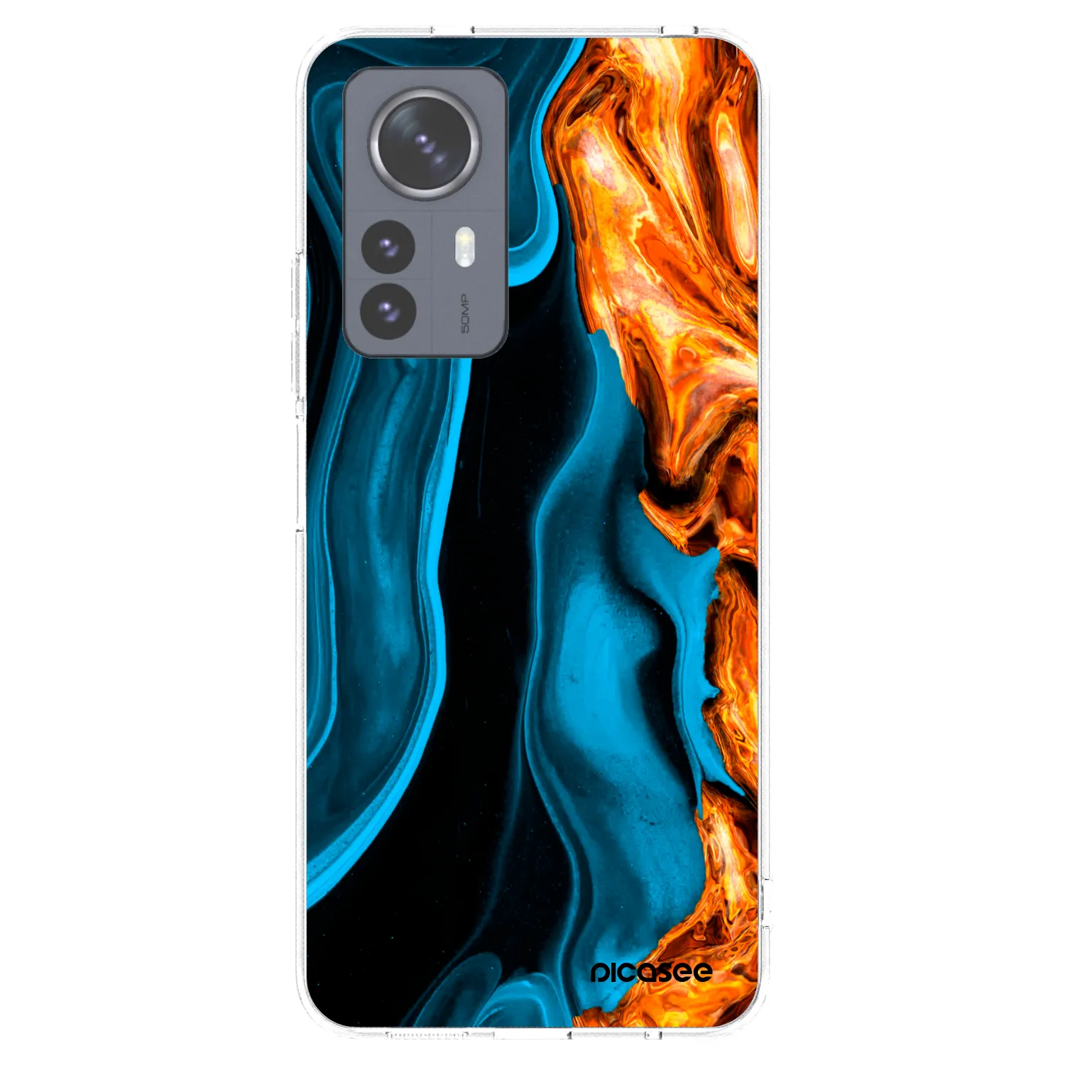 Picasee husă transparentă din silicon pentru Xiaomi 12 Pro - Gold blue