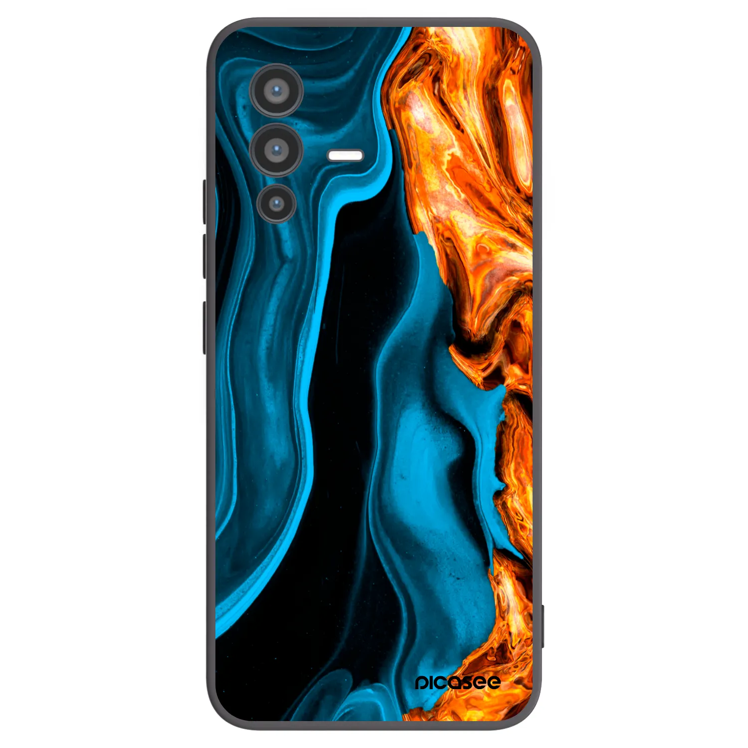 Picasee husă neagră din silicon pentru Vivo V23 5G - Gold blue