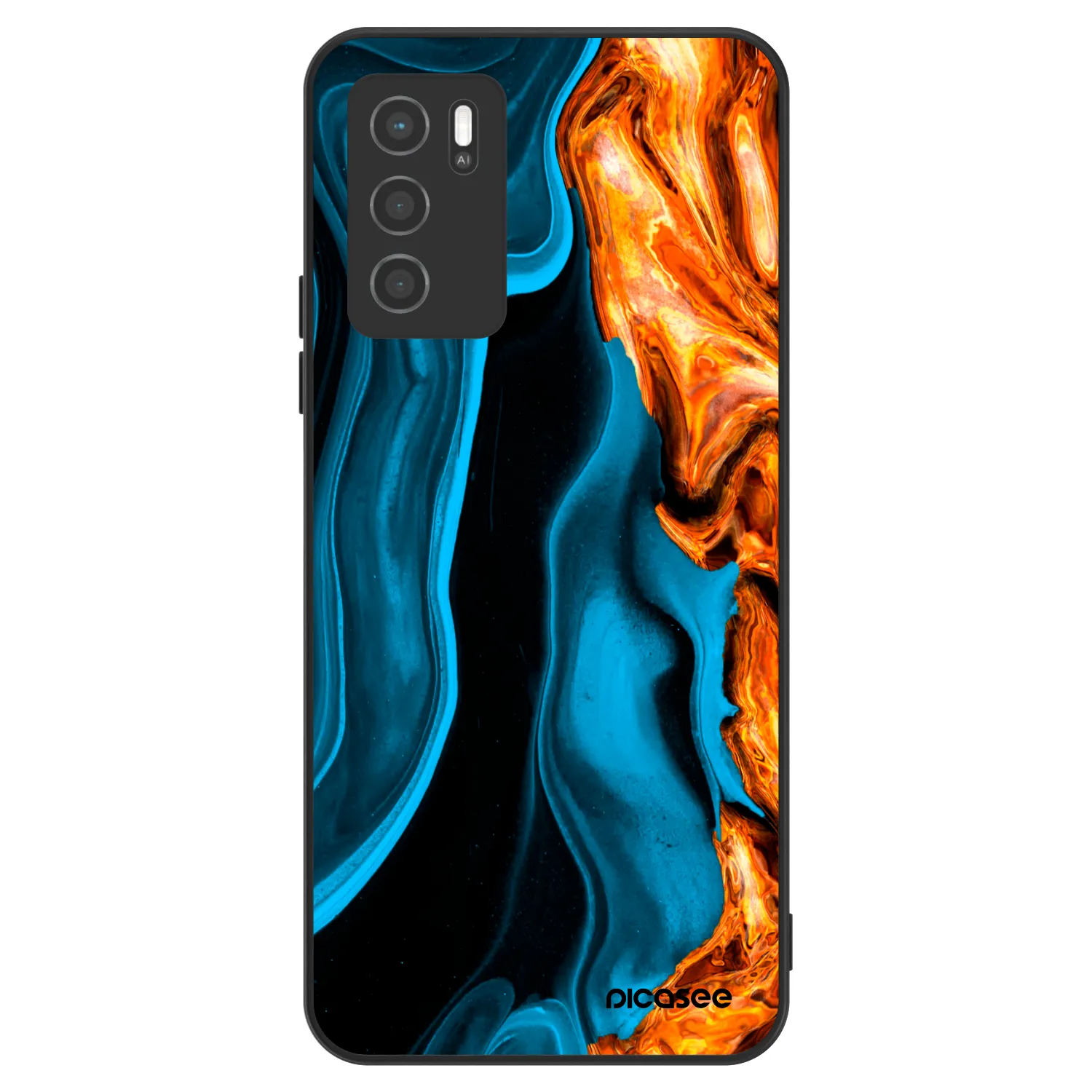 Picasee ULTIMATE CASE pentru OPPO A16s - Gold blue
