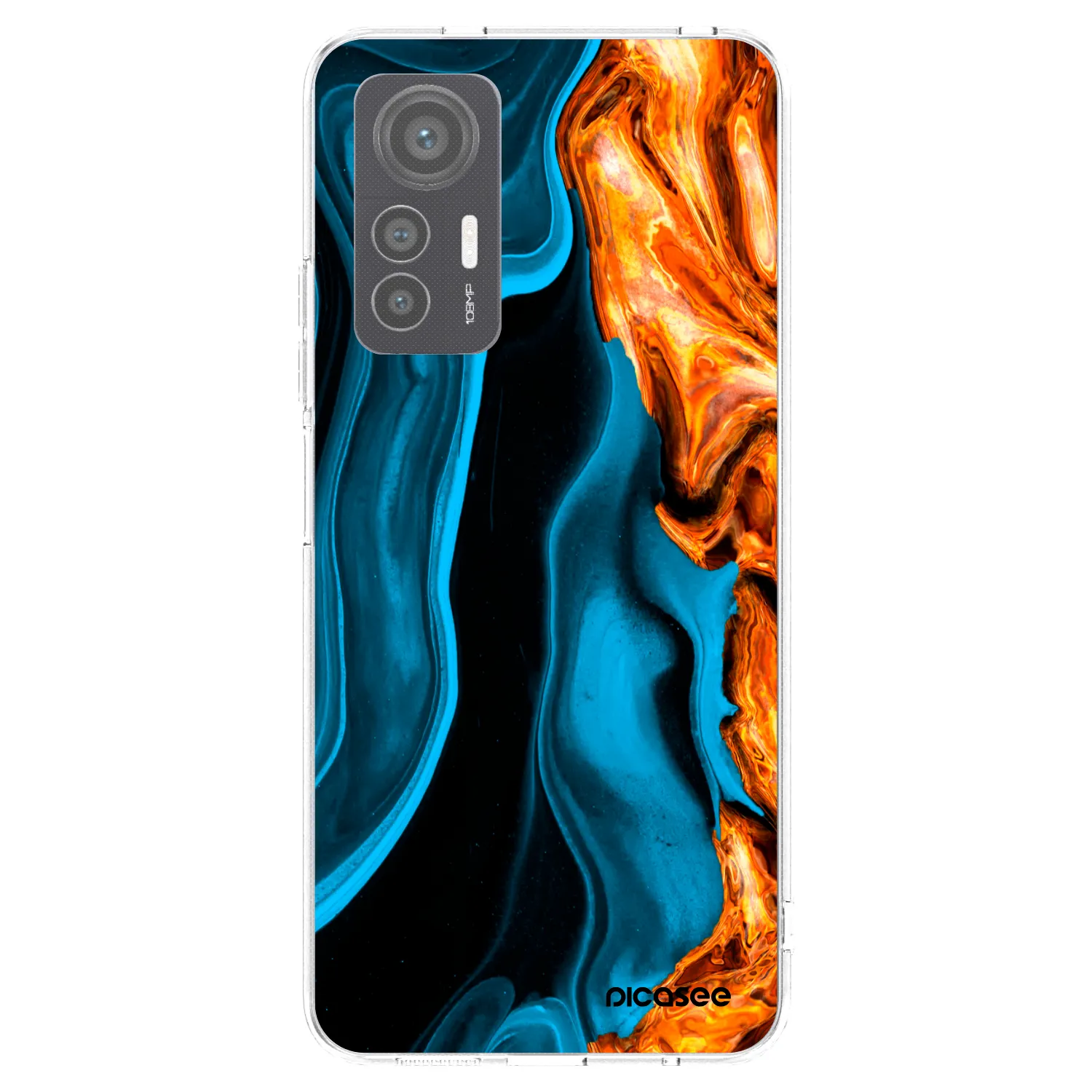 Picasee husă transparentă din silicon pentru Xiaomi 12 Lite - Gold blue
