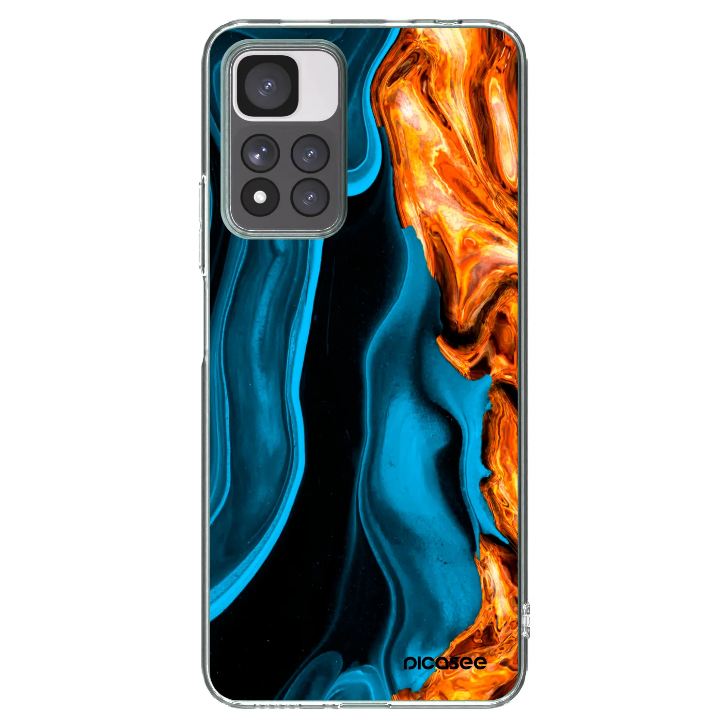 Picasee husă transparentă din silicon pentru Xiaomi Redmi Note 11 Pro+ 5G - Gold blue
