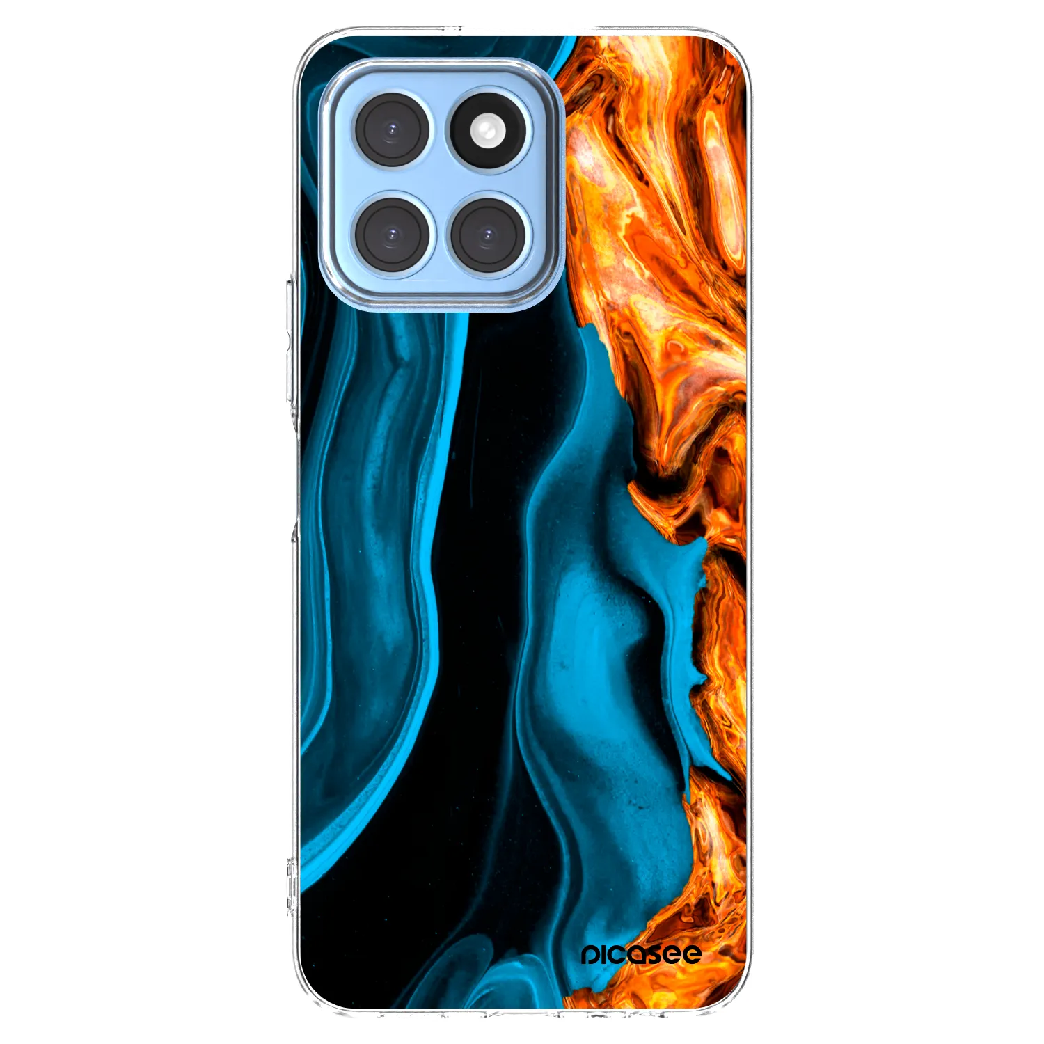 Picasee husă transparentă din silicon pentru Honor X6 - Gold blue