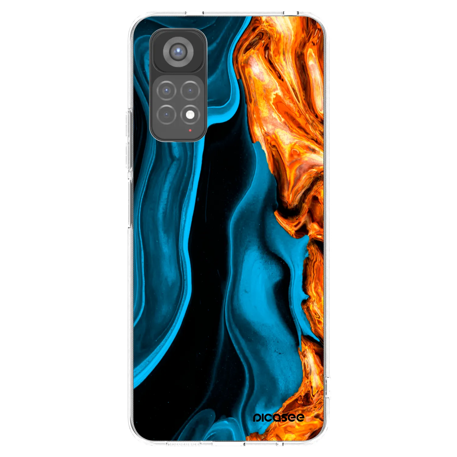 Picasee husă transparentă din silicon pentru Xiaomi Redmi Note 11S 5G - Gold blue