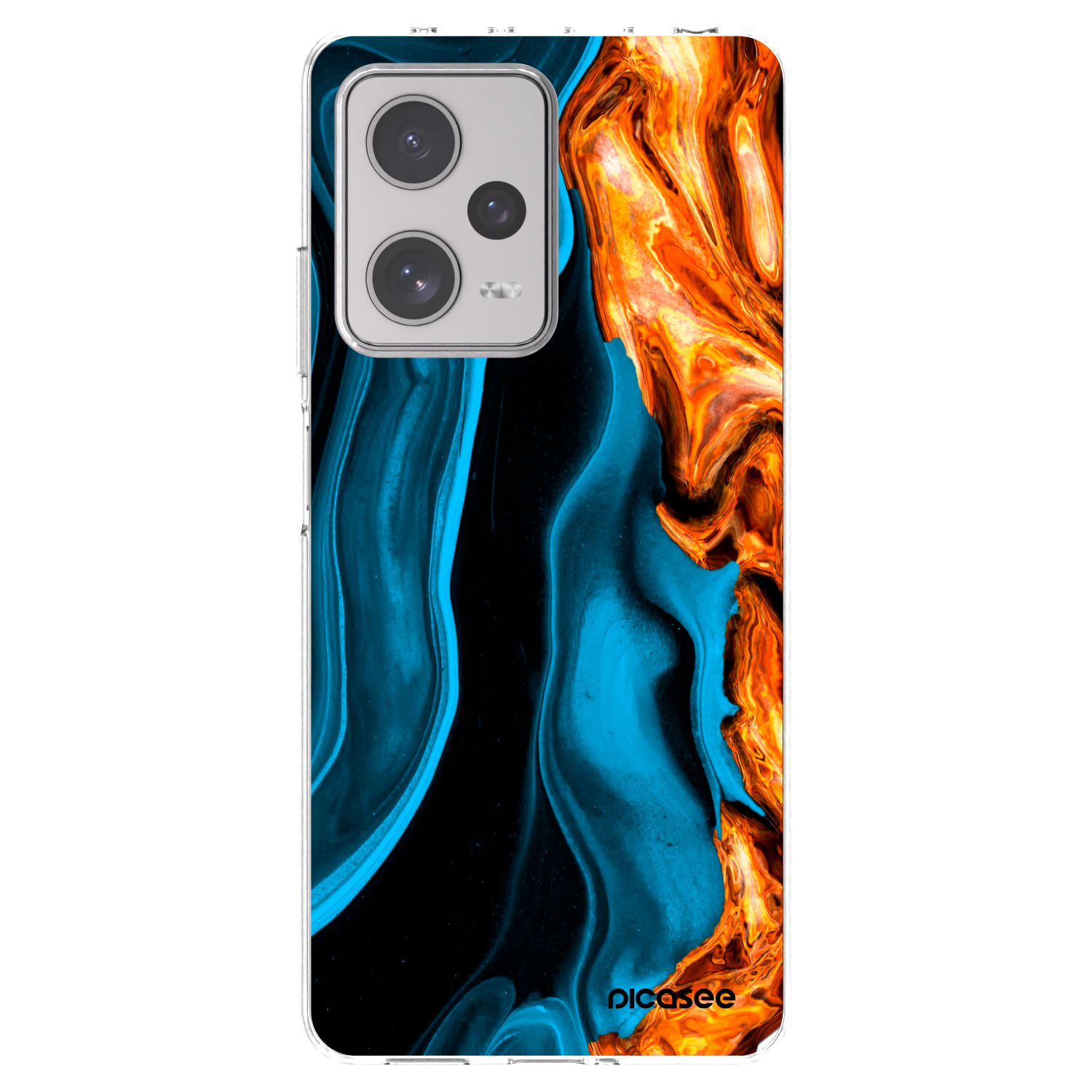 Picasee husă transparentă din silicon pentru Xiaomi Redmi Note 12 Pro+ 5G - Gold blue
