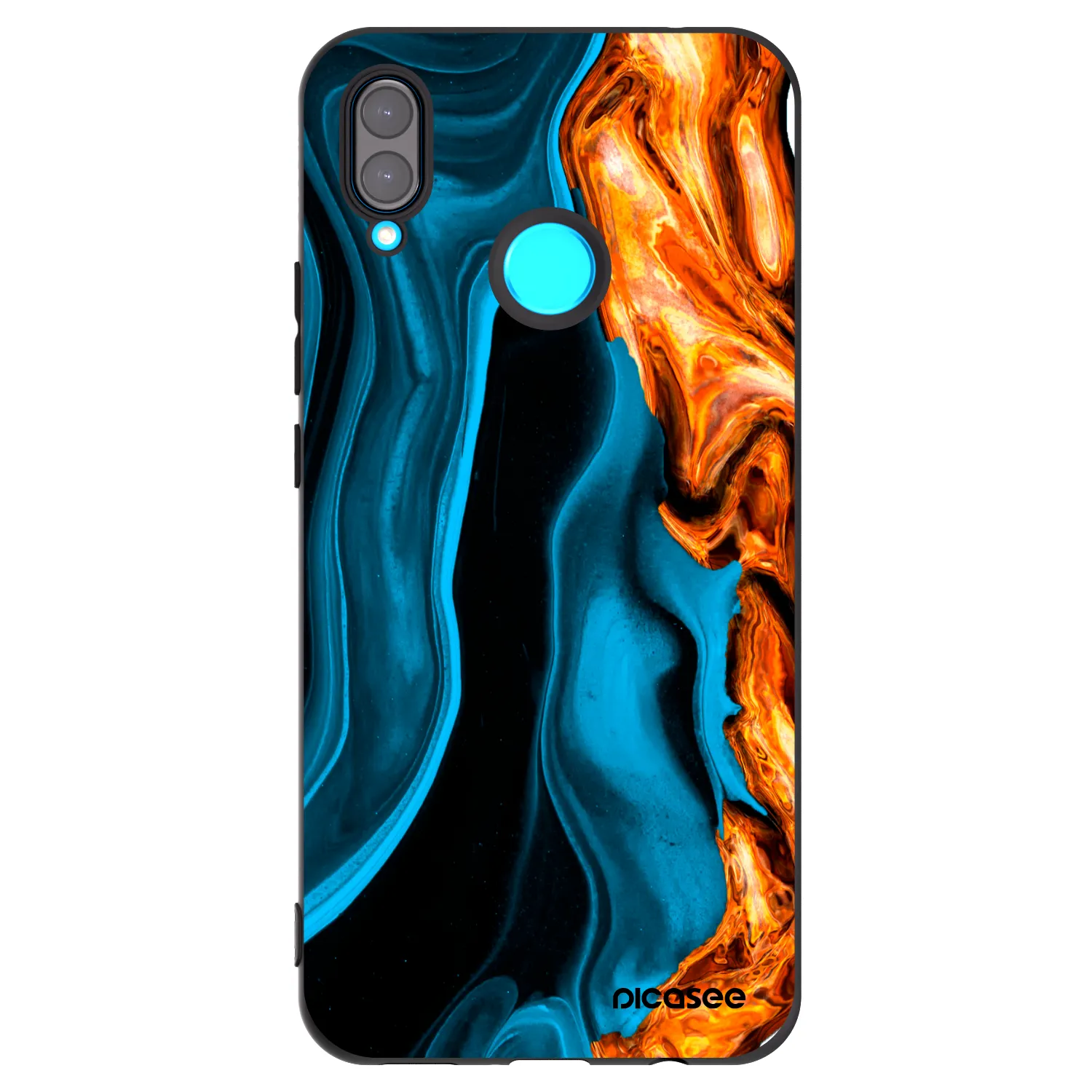 Picasee husă neagră din silicon pentru Huawei Nova 3 - Gold blue