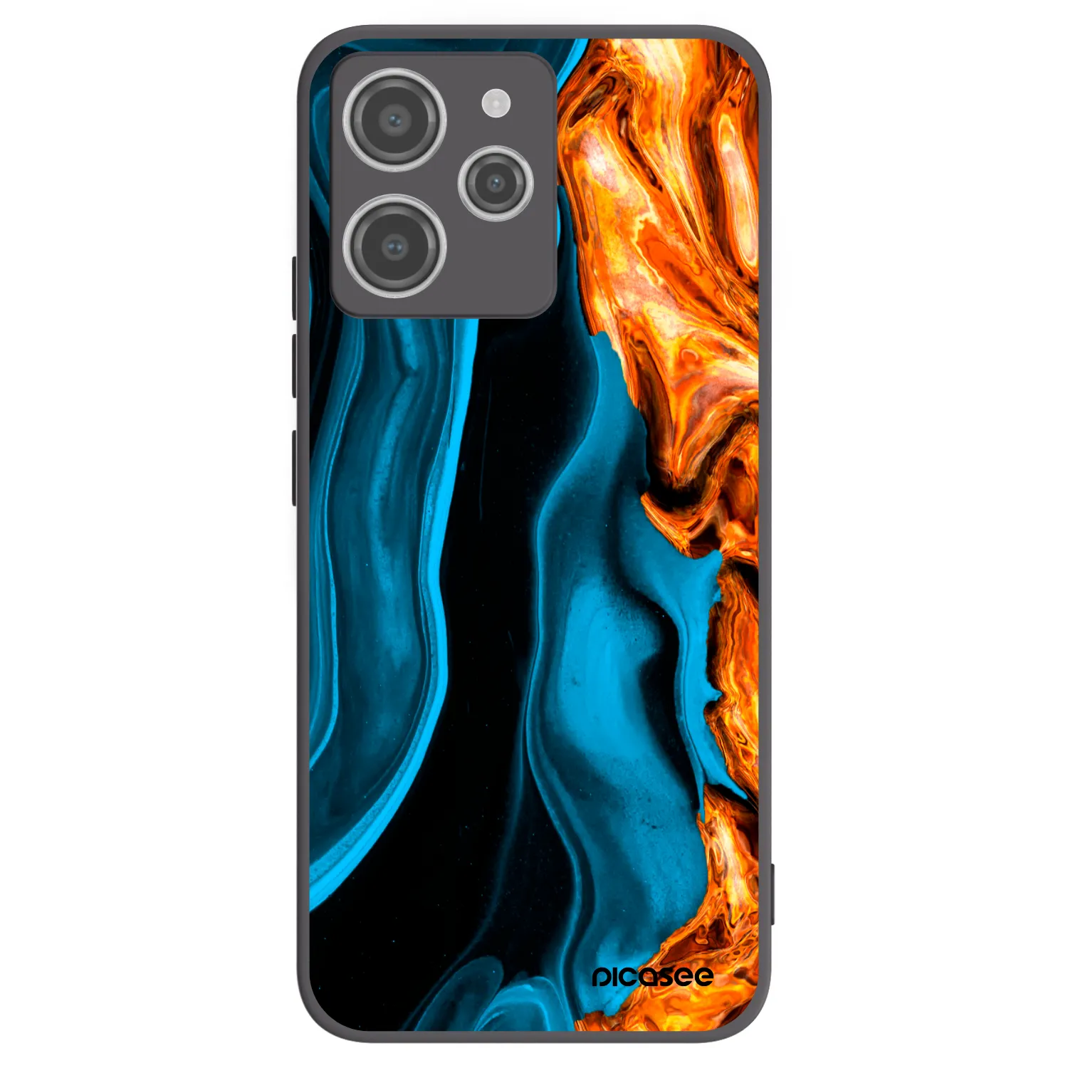 Picasee husă neagră din silicon pentru Xiaomi Redmi 12 4G - Gold blue