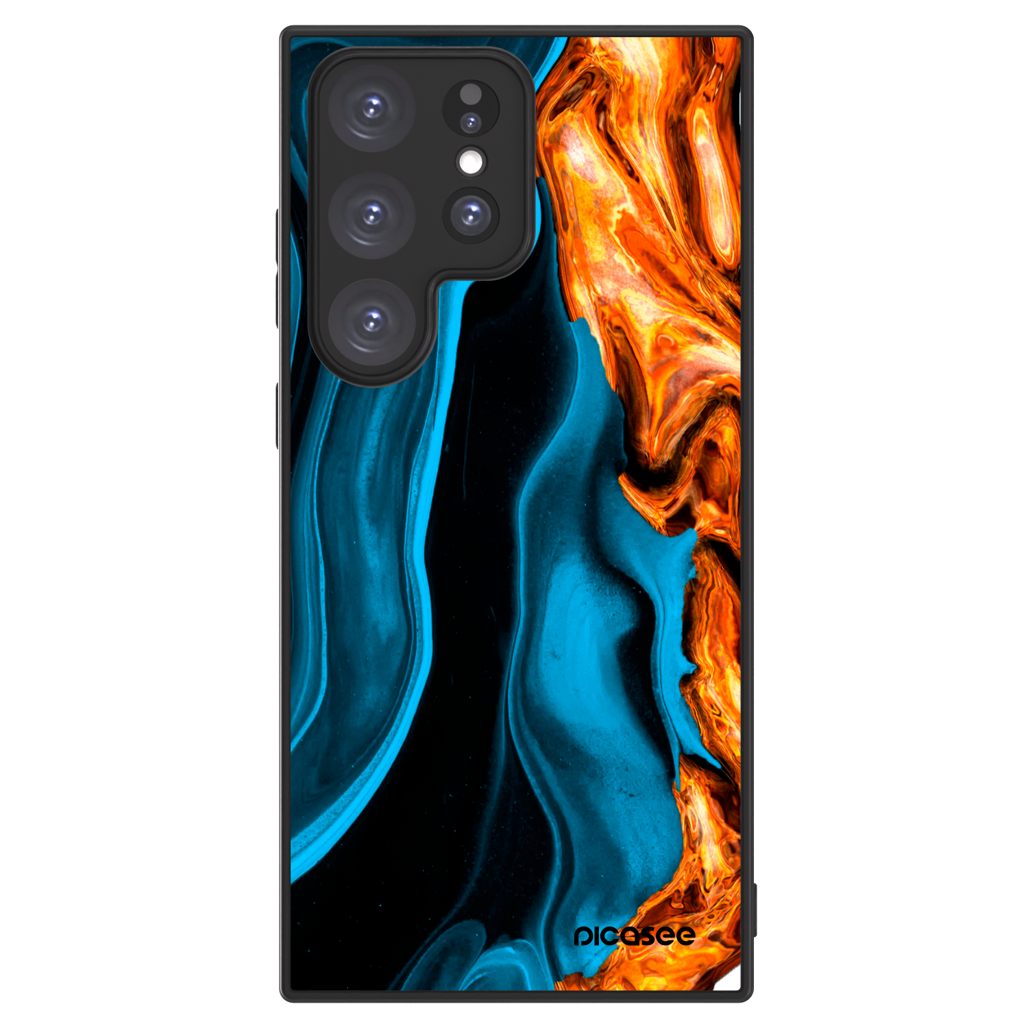 Picasee ULTIMATE CASE PowerShare pentru Samsung Galaxy S23 Ultra 5G - Gold blue