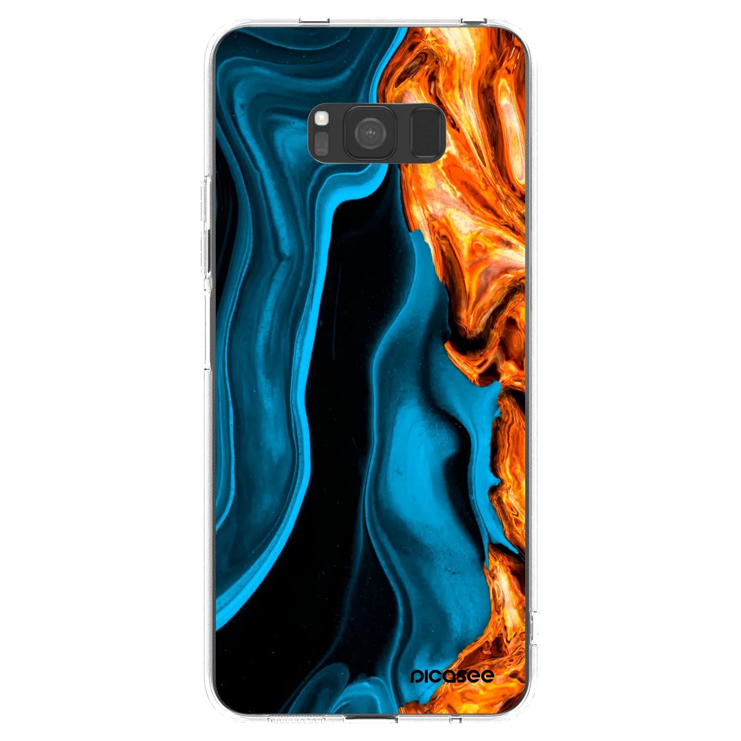 Picasee husă transparentă din silicon pentru Samsung Galaxy S8 G950F - Gold blue