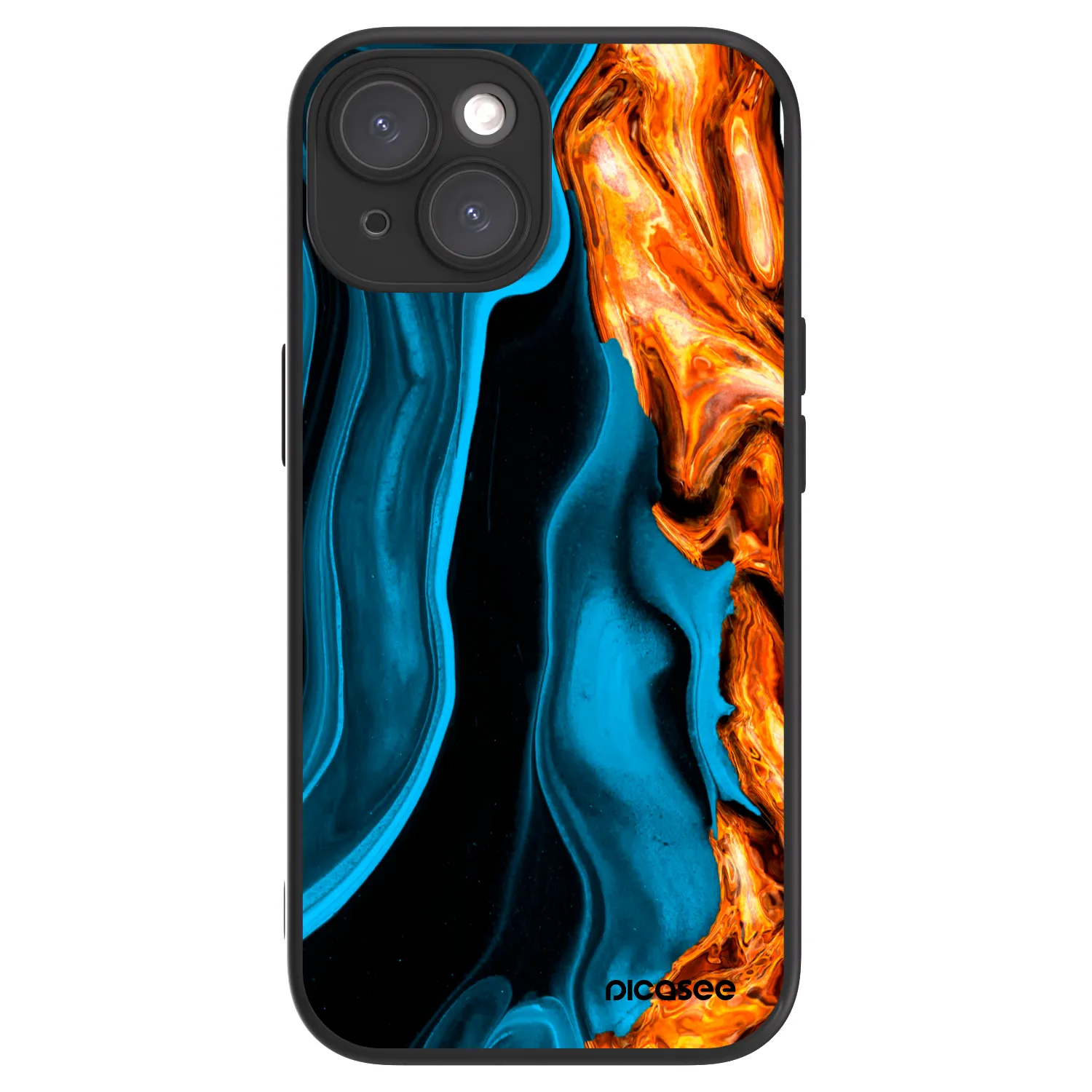 Picasee ULTIMATE CASE MagSafe pentru Apple iPhone 15 - Gold blue