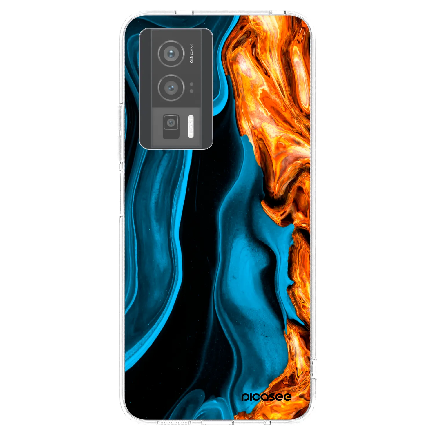 Picasee husă transparentă din silicon pentru Xiaomi Poco F5 Pro 5G - Gold blue
