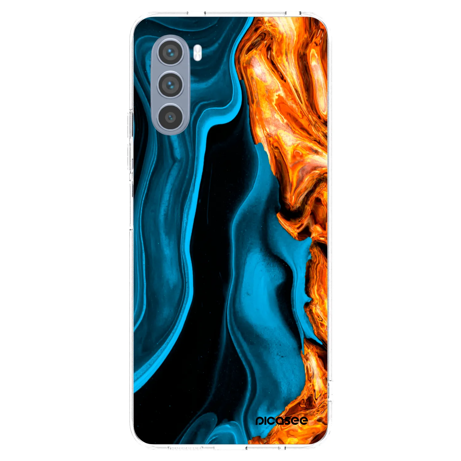 Picasee husă transparentă din silicon pentru Motorola Moto G62 - Gold blue