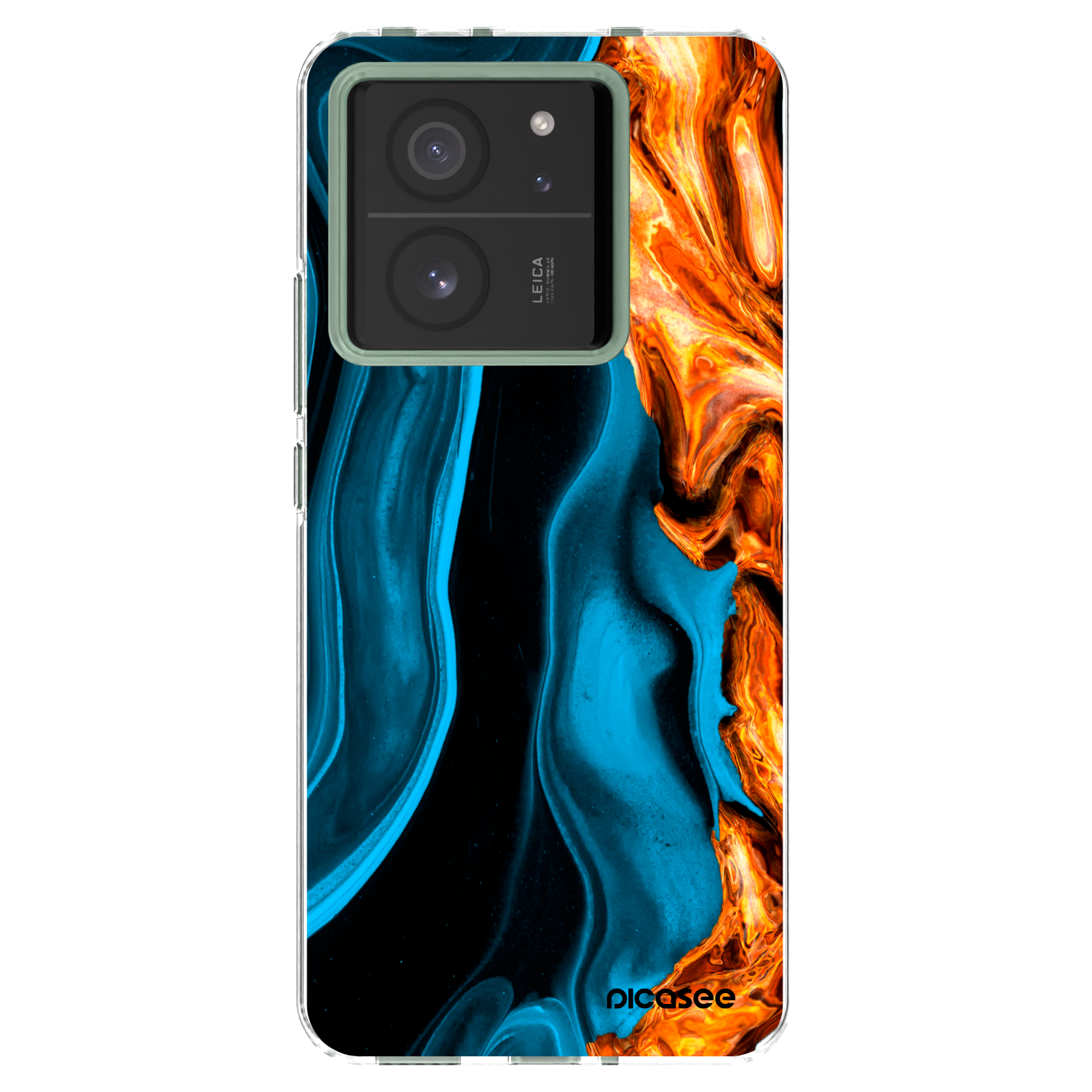 Picasee husă transparentă din silicon pentru Xiaomi 13T - Gold blue