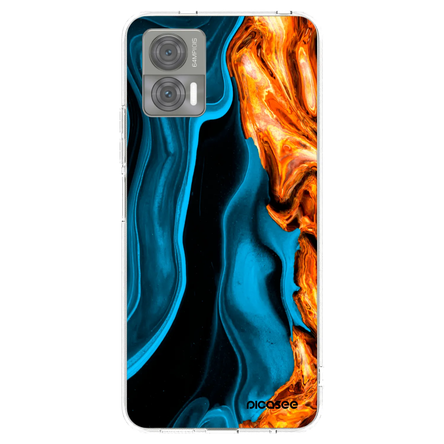 Picasee husă transparentă din silicon pentru Motorola Edge 30 Neo - Gold blue