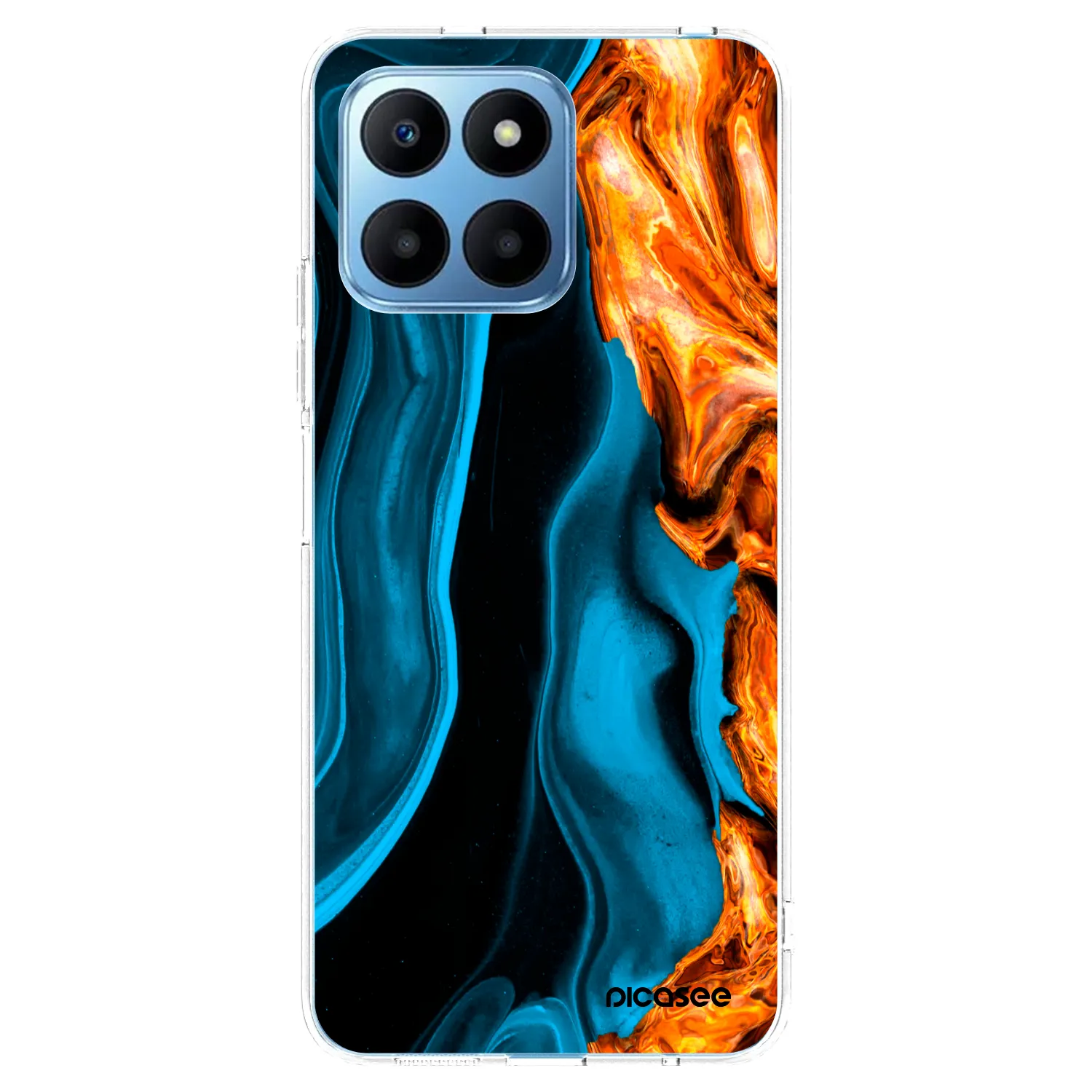 Picasee husă transparentă din silicon pentru Honor 70 Lite - Gold blue