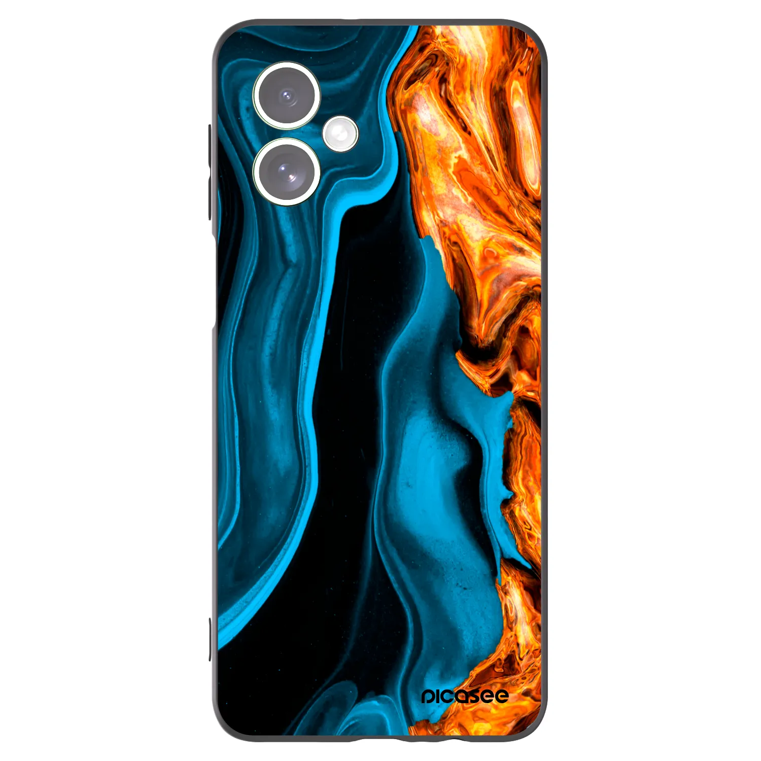 Picasee husă neagră din silicon pentru Motorola Moto G54 5G - Gold blue