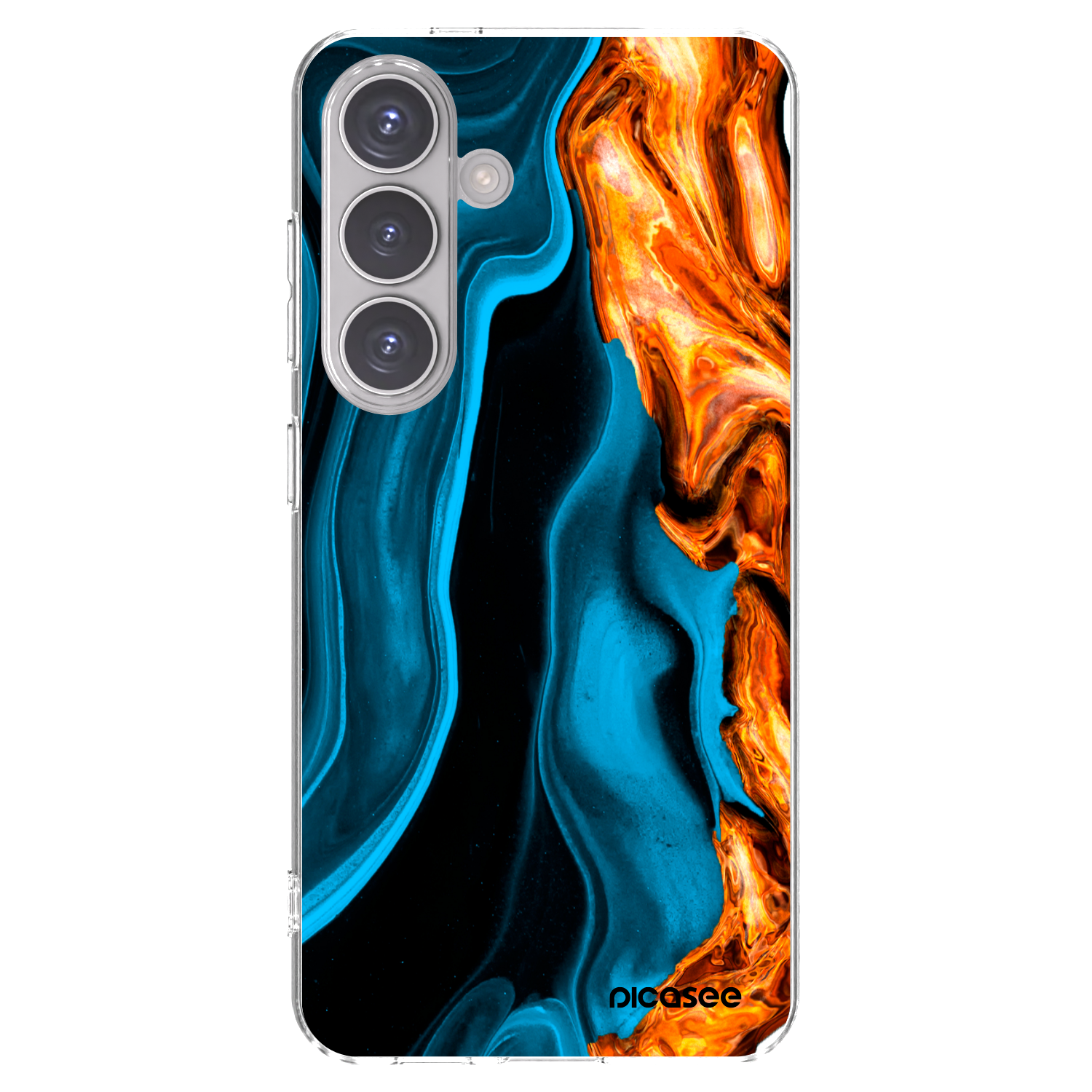 Picasee husă transparentă din silicon pentru Samsung Galaxy S24 S921B 5G - Gold blue