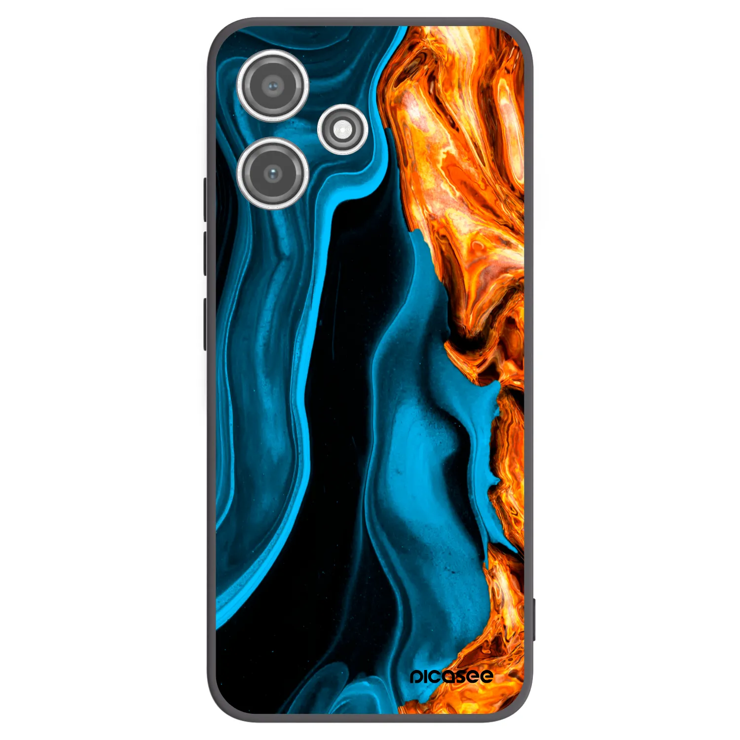 Picasee husă neagră din silicon pentru Xiaomi Redmi 12 5G - Gold blue