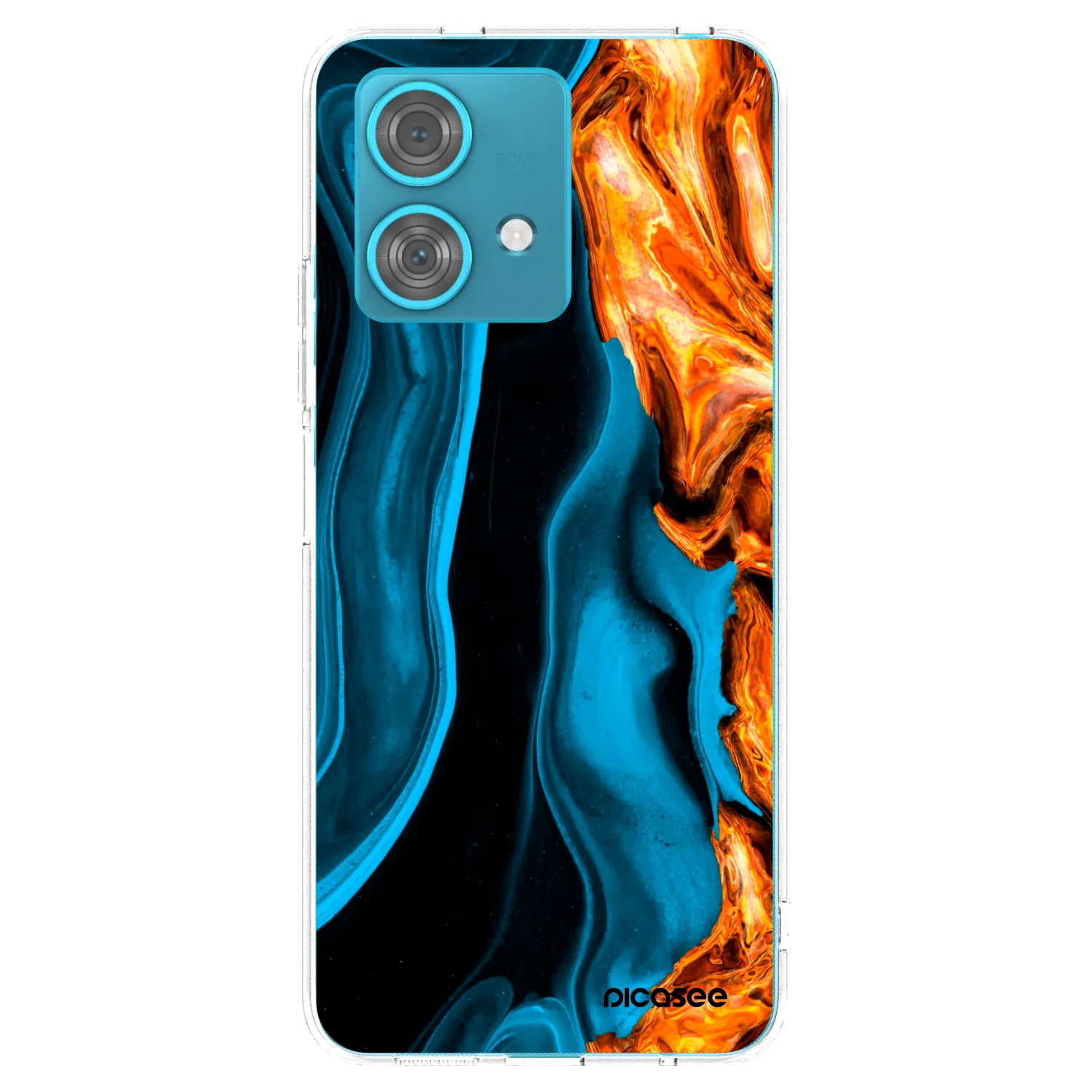 Picasee husă transparentă din silicon pentru Motorola Edge 40 Neo - Gold blue
