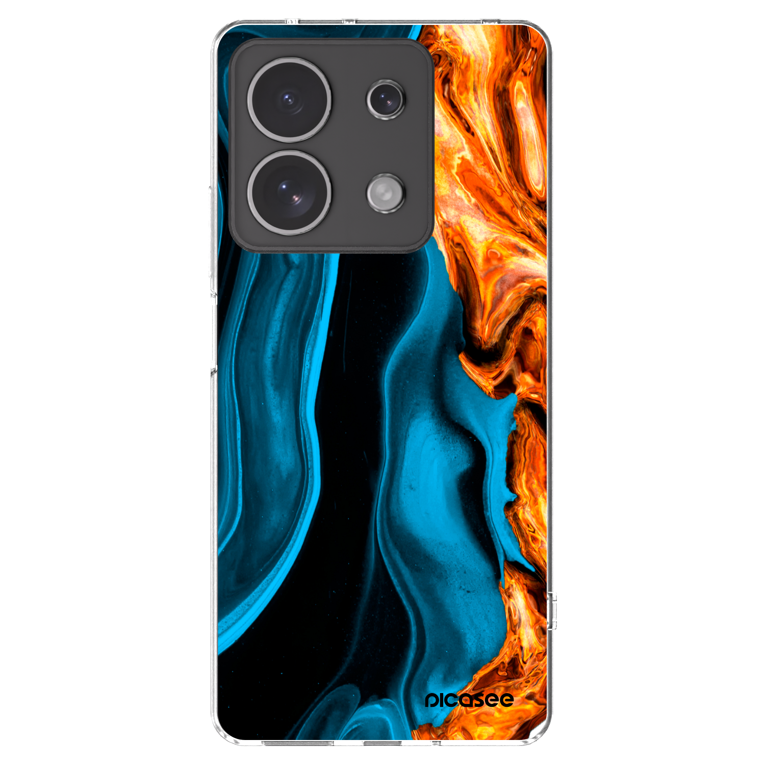Picasee husă transparentă din silicon pentru Xiaomi Redmi Note 13 4G - Gold blue
