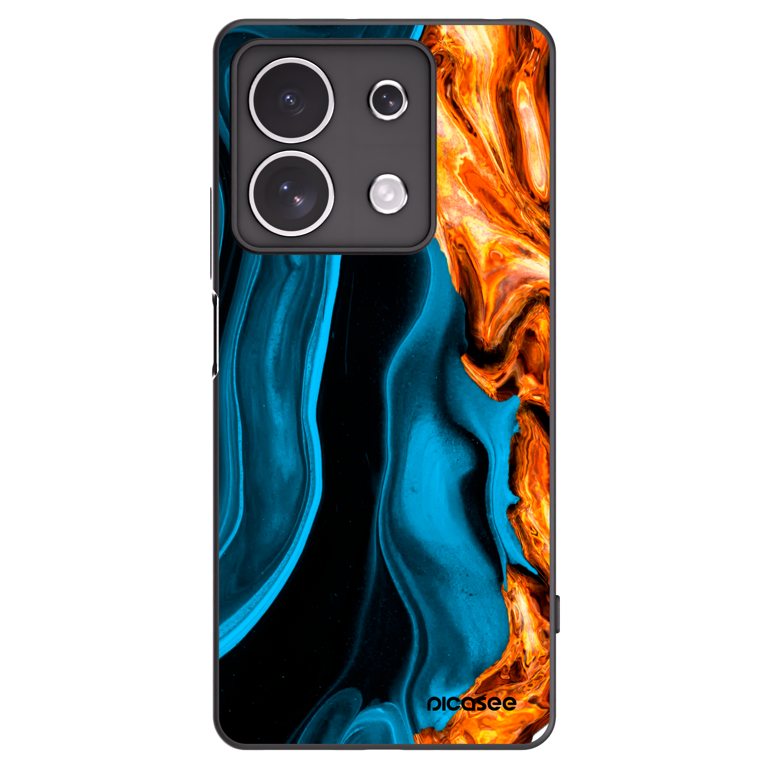 Picasee husă neagră din silicon pentru Xiaomi Redmi Note 13 4G - Gold blue