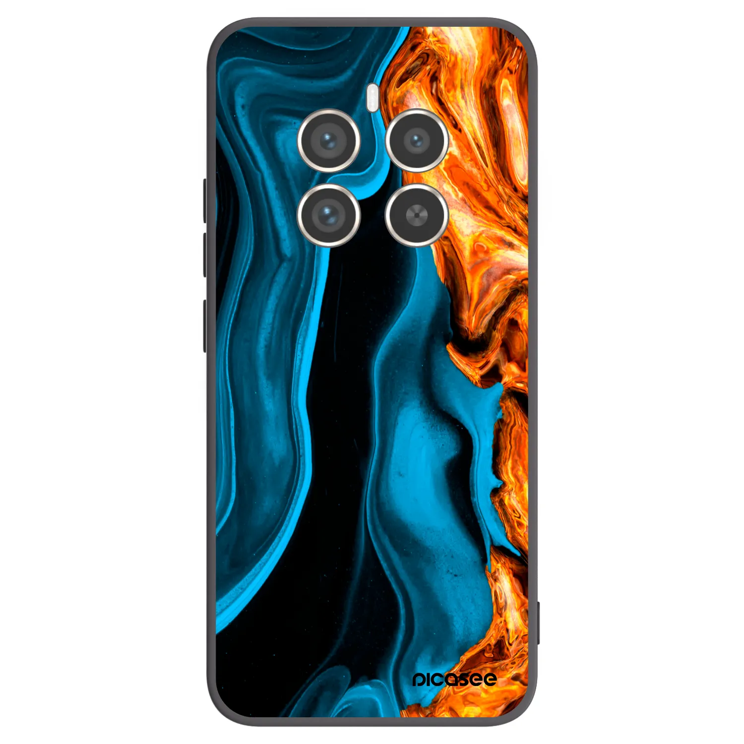 Picasee husă neagră din silicon pentru Realme 12 Pro 5G - Gold blue