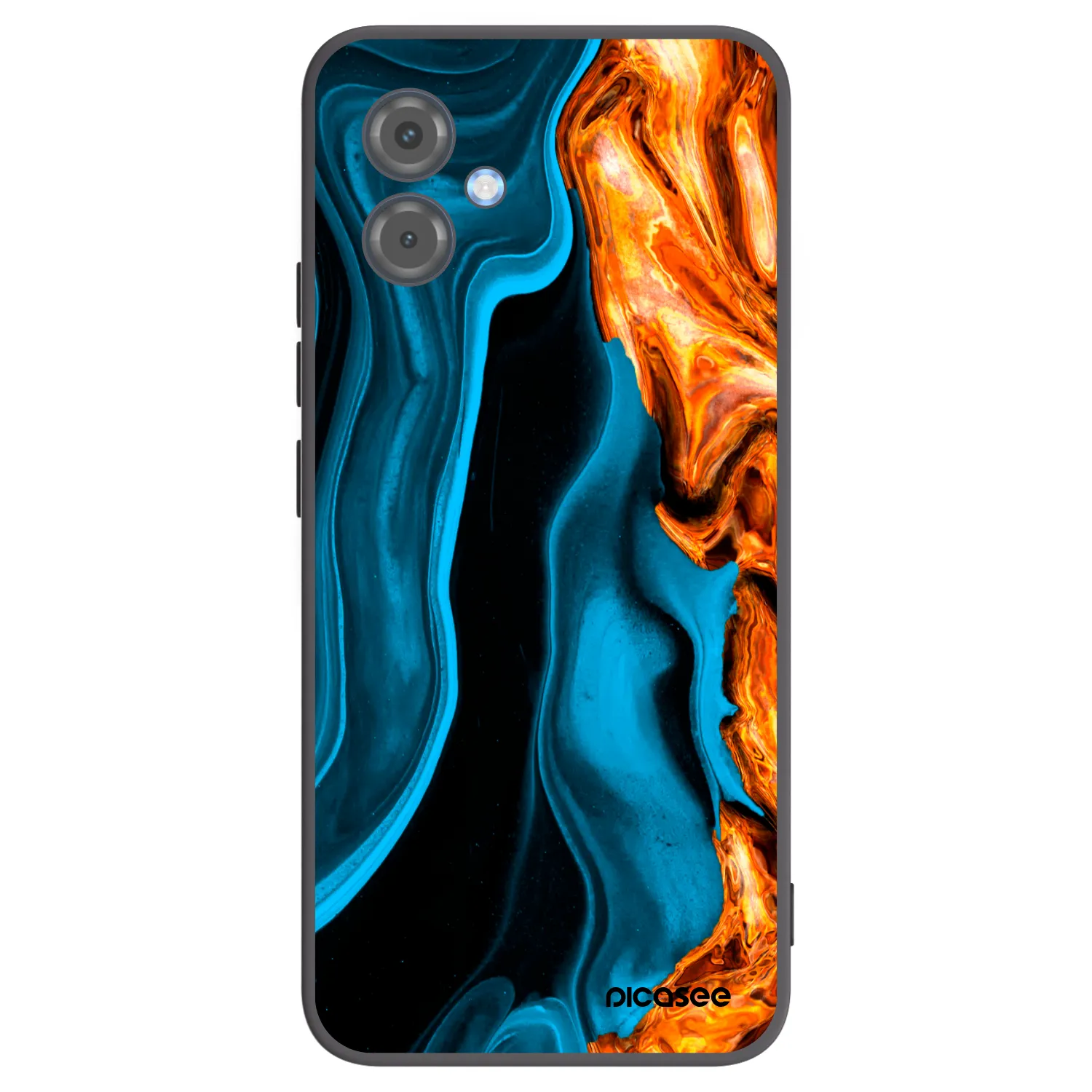 Picasee husă neagră din silicon pentru Motorola Moto G14 - Gold blue